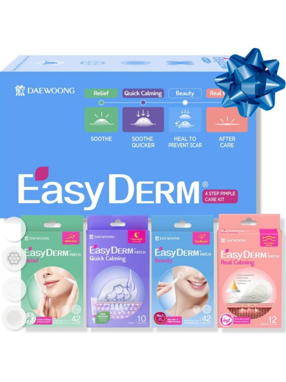 4-Type Pimple Patch Gift Set - Korean Acne Treatment, Clear Skin Solution